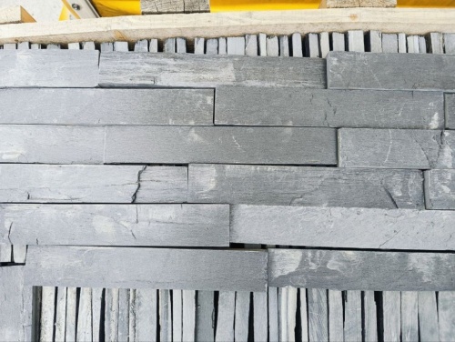 Плитка чёрная из натурального камня фасадная 30 см * 5 см, толщина 7 мм -30 мм купить в Сатке