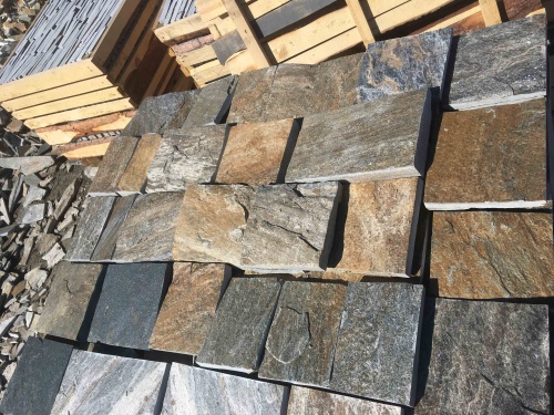 Плитка пилёная златолит Уральский для цоколя, отмостки купить в Сатке