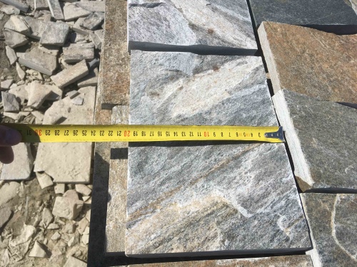 Плитка пилёная златолит Уральский для цоколя, отмостки купить в Сатке